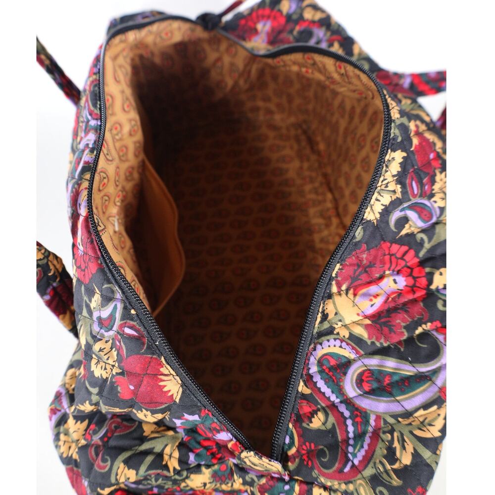 Vera Bradley Quilted Cotton Original Duffel Bag - Midnight Garden Paisley - NWT - Picture 2 of 9
